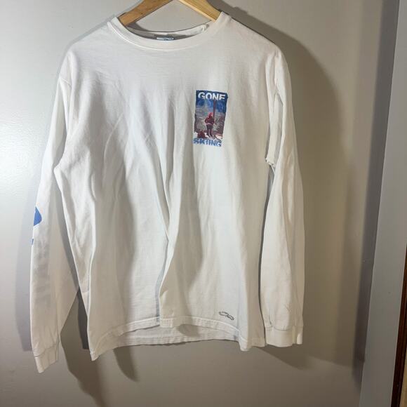 VTG Crazy Shirts Vail Colorado L/S Tee | 'Gone Skiing' Graphic Sleeve Print Sz S - Picture 2 of 7